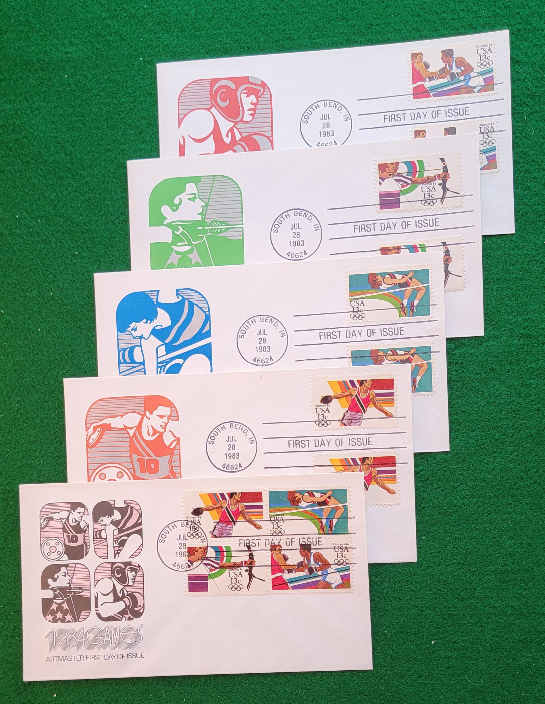 1984 U.S.A. Olympics First Day Cover Stamps