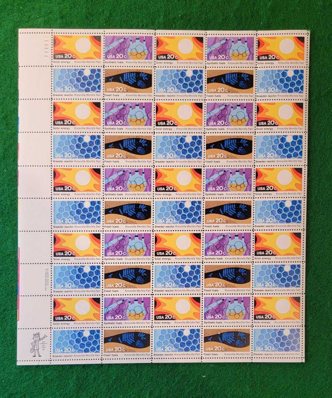 1982 Mint Sheet Knoxville World's Fair Etsy