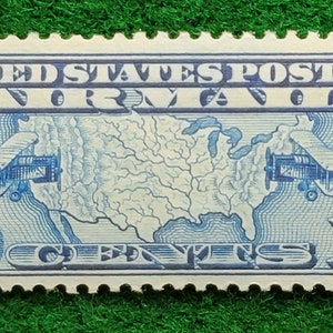 Vintage US Airmail Map stamps