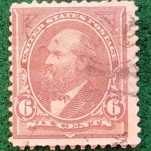 Vintage 1895 used US Stamp - 6c Garfield