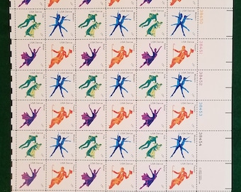 6x BALLET BALLERINA Dancing 1998 32c Black Unused Postage Stamp