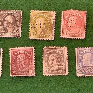 Vintage Used US stamps from 1916