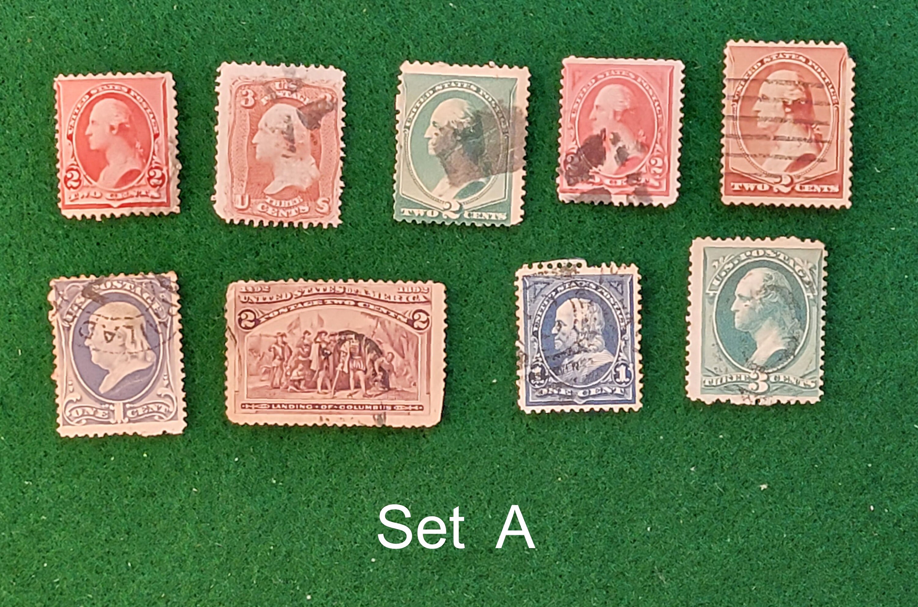 Vintage Pre-1900 Sets of Used US Postage Stamps - Etsy display picture 1