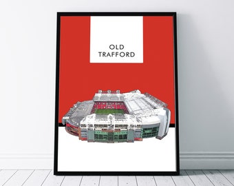 Póster, impresión y arte mural del Manchester United del estadio Old Trafford
