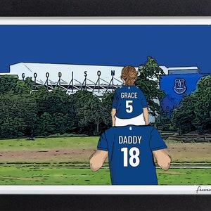 Everton FC Geschenke - Personalisierter Goodison Park Stadion Druck perfekt für Everton Fans, PS-EVE