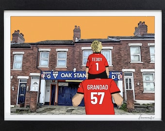 Personalised Luton Town FC Football Gift, Selhurst Park Stadium Print, PS-LUT