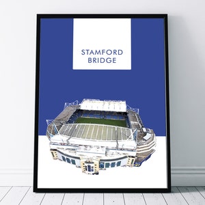 Chelsea Poster, Print, Wall Art of Stamford Bridge Stadium