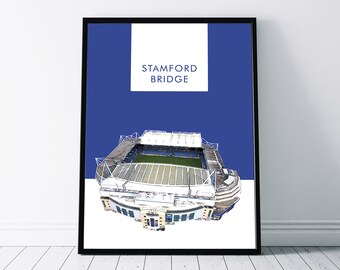 Chelsea Poster, Print, Wall Art of Stamford Bridge Stadium