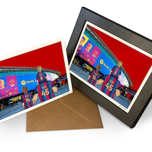 Cartão Barcelona personalizado, impressão Spotify Camp Nou Stadium - aniversário, cartão de dia dos pais, PS-FCB
