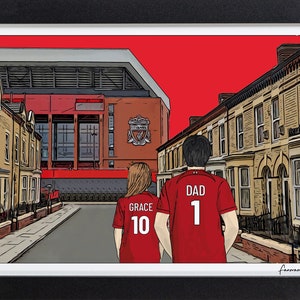 Liverpool Personalised gift - Anfield Stadium custom print perfect for LFC fans, PS-LIV