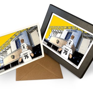 Leeds United Card - Stampa personalizzata dell'Elland Road Stadium perfetta per i fan del Leeds United - Compleanno, biglietto per la festa del papà, PS-LEE