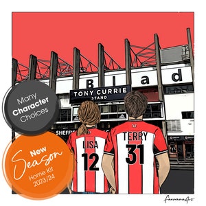Personalisierte Sheffield United FC Fußball Geschenk, Bramall Lane Stadion Druck, PS-SHU