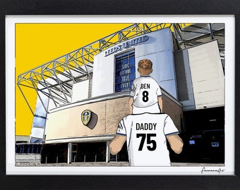 Impresión personalizada del estadio Elland Road del Leeds United FC, PS-LEE