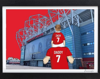 Regalos del Manchester United: Lámina personalizada del estadio Old Trafford, PS-MUN