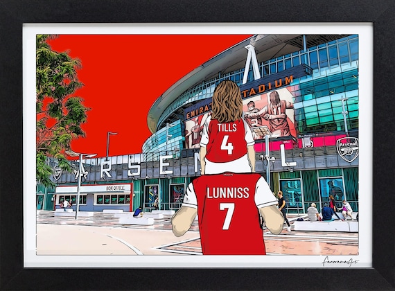 Personalised Arsenal Gift, Emirates Stadium Print, PS-ARS