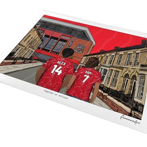 Personalised Liverpool Print, Anfield, Custom Names, A4 & A3, Framed Options