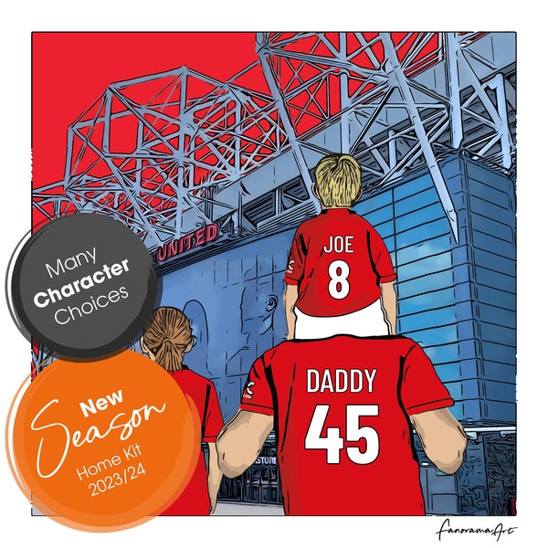 Manchester United FC gifts - Personalised Old Trafford Stadium print perfect for Man United fans, PS-MUN