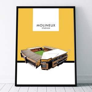 Wölfe Poster, Print, Wandkunst des Molineux Stadion