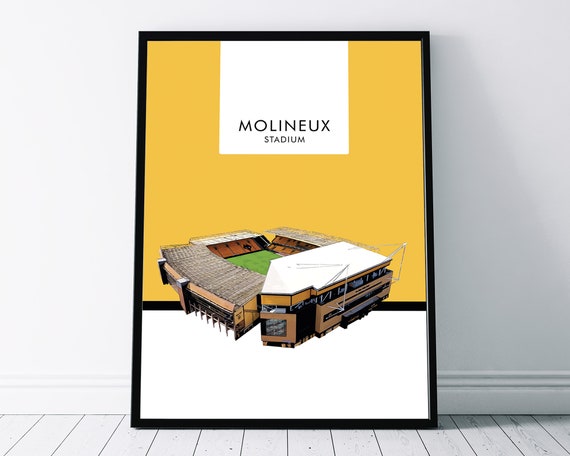 Wolves Poster, Print, Wall Art of the Molineux Stadium