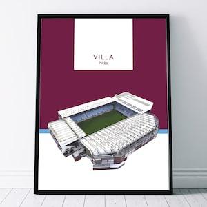 Aston Villa Poster, Print, Wall Art of the Villa Park Stadium