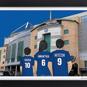 Personalized Stamford Bridge Stadium Print: Chelsea FC Gift