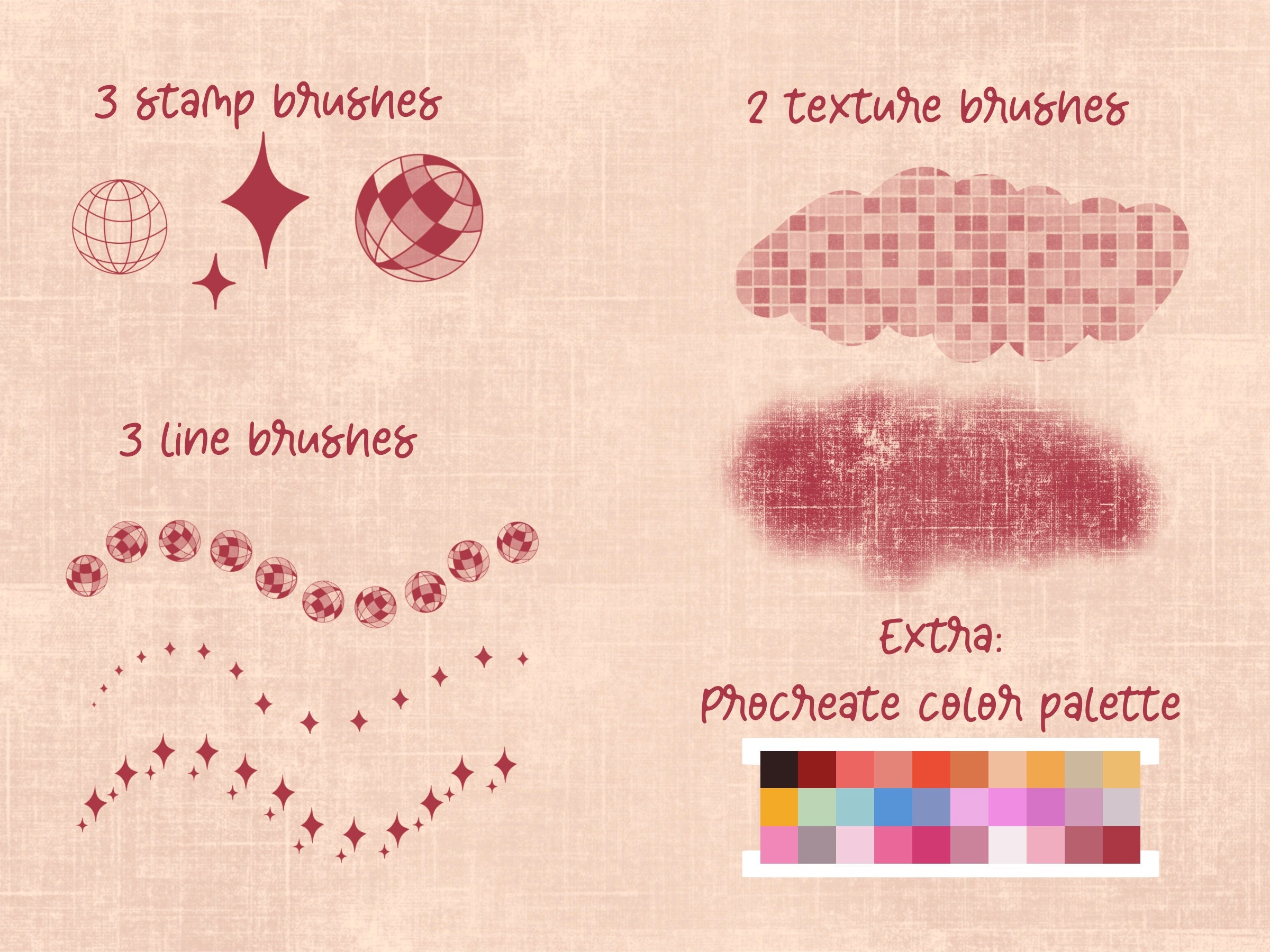 Disco Ball Procreate Bundle Brush Procreate Brushes Digital Download