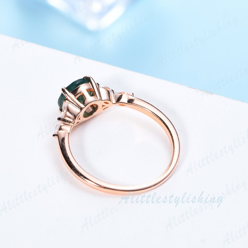 Rose Quartz Promise Ring Rose Quartz Engagement Ring Rose Etsy