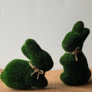 FarmHouse Decor, Easter Bunny, Mini Moss Bunnies (3)