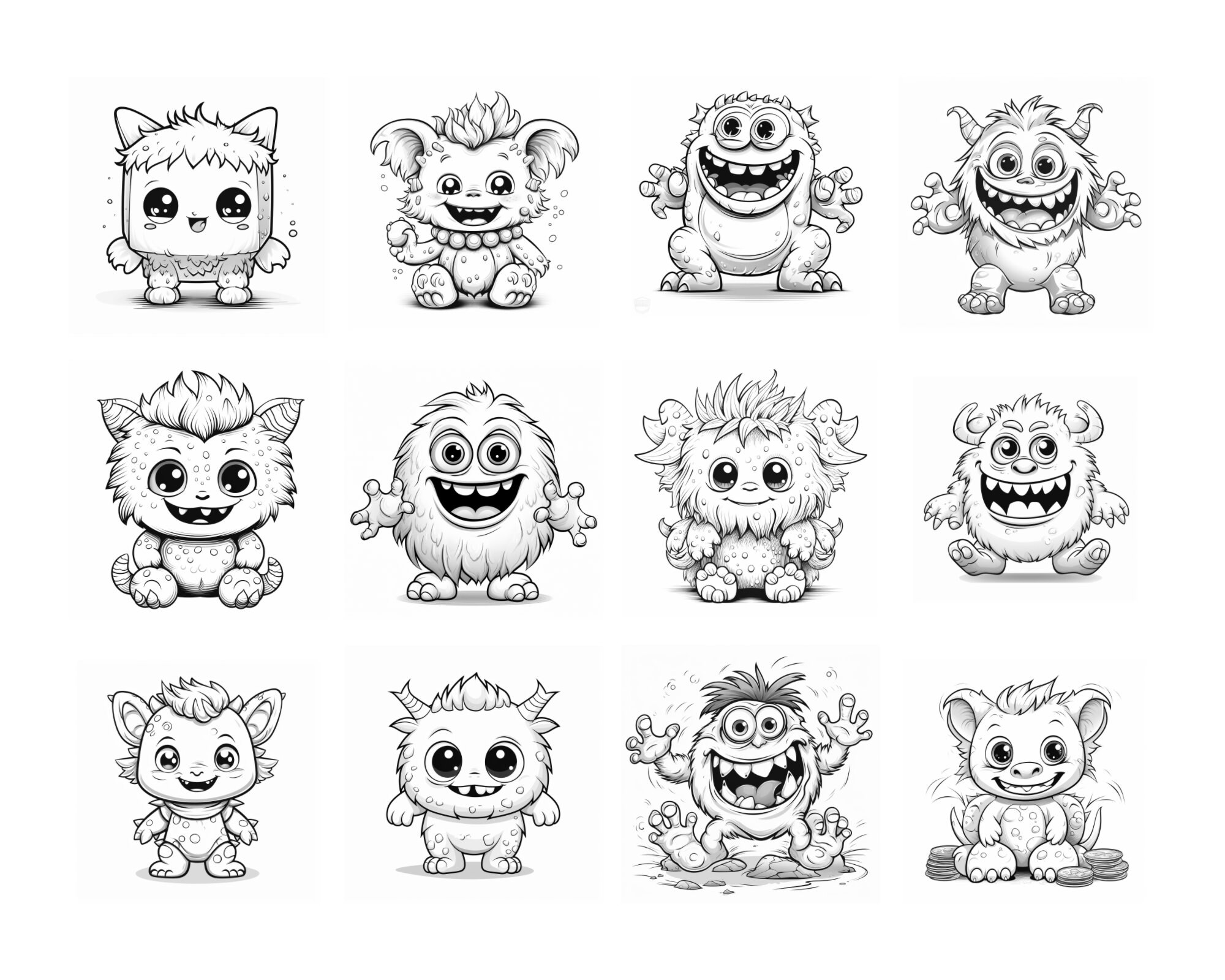 120 Procreate Cute Monster Stamps, Cute Monster Stamps for Procreate ...