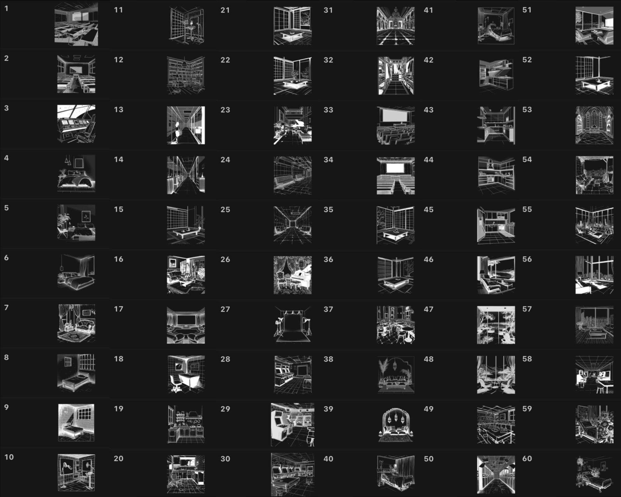 120 Procreate Comic Room Stamps: Interior Brush Set (digital Download ...