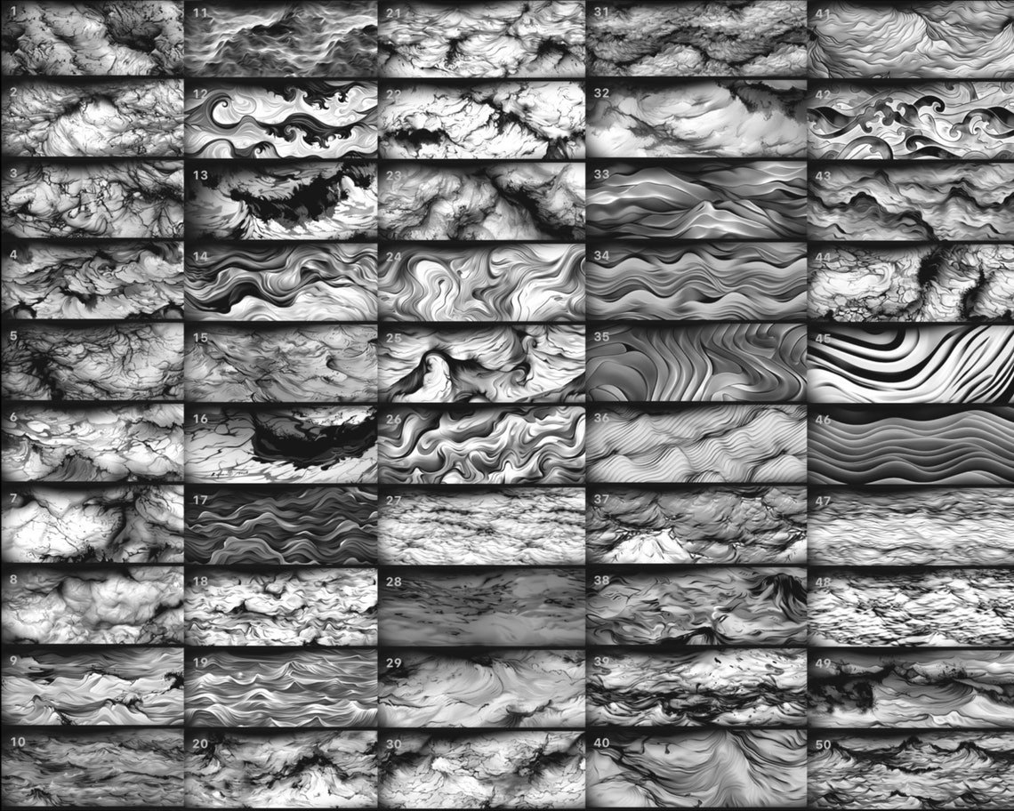 100 Procreate Waves Texture Brushes (digital Download) - Etsy