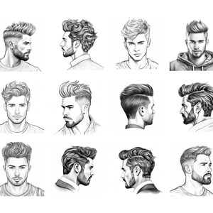 120 Procreate Men's Hair Stamps, Men's Hair for Procreate, Male ...