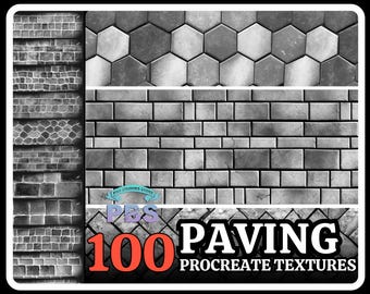100 pennelli per texture di pavimentazione per Procreate (download digitale)