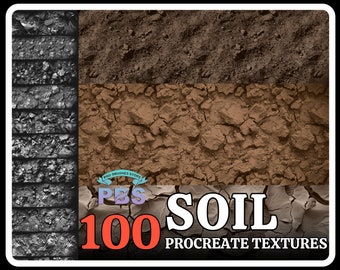 100 pennelli per texture del terreno per Procreate (download digitale)