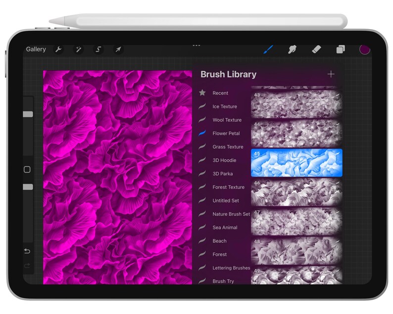 100 Flower Petal Textures for Procreate (digital Download) - Etsy