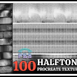 100 Procreate Halftone Texture, Halftone Texture For Procreate, Halftone Texture Brushes, Halftone Texture Procreate