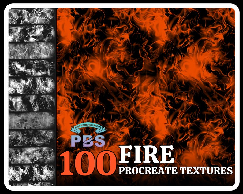 100 Fire Texture Brushes for Procreate (digital Download) - Etsy