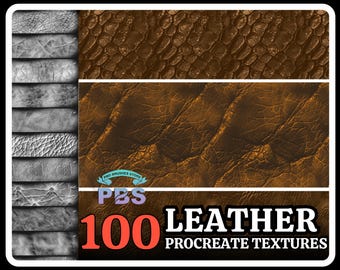 100 Leather Texture Brushes for Procreate (Digital Download)