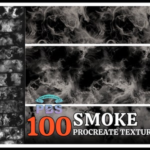 100 Procreate Texture fumo, Texture fumo per procreare, Pennelli Texture fumo, Texture fumo Procrea