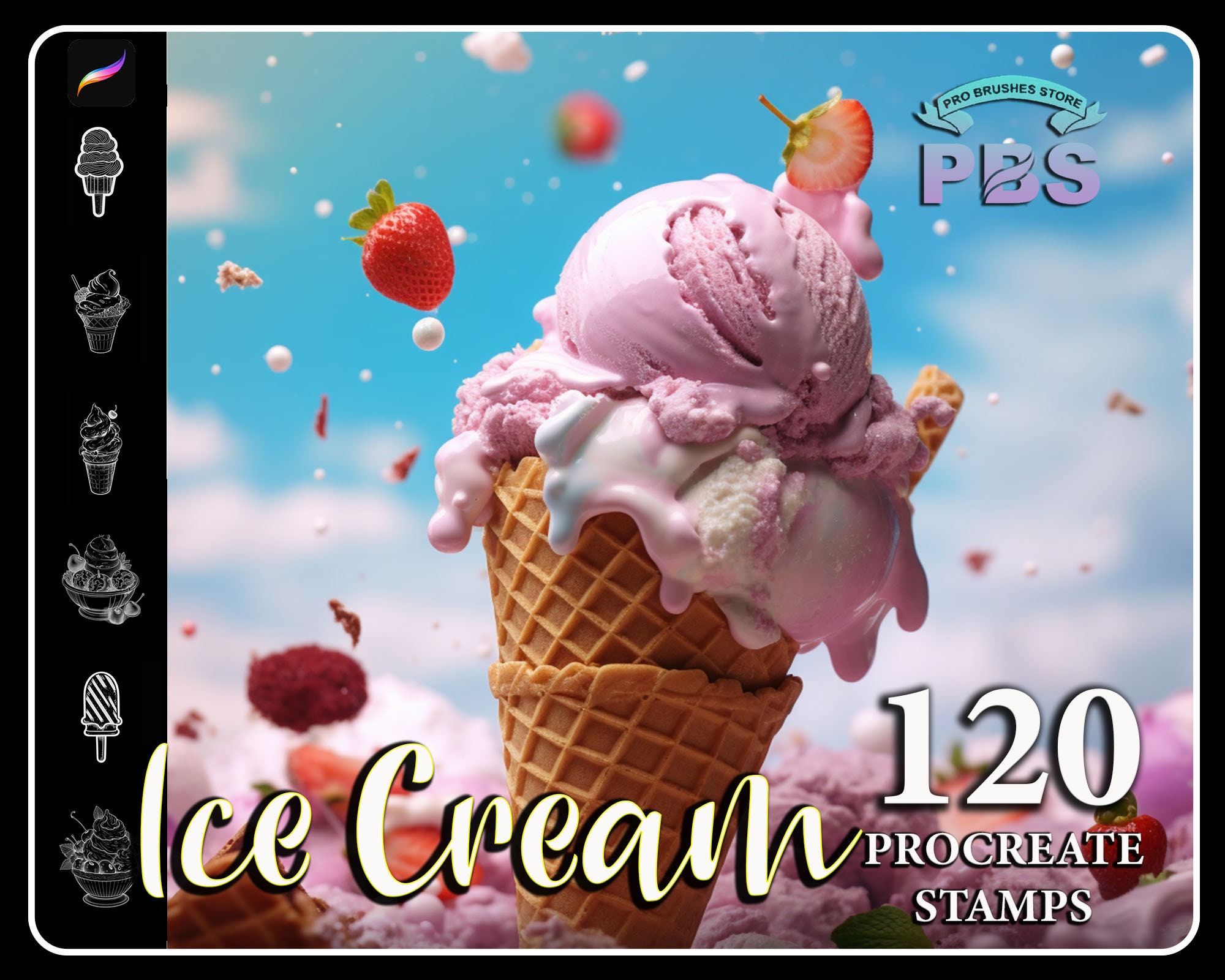 Mochi Ice Cream Procreate Palette 30 HEX Color Codes Instant -  Portugal