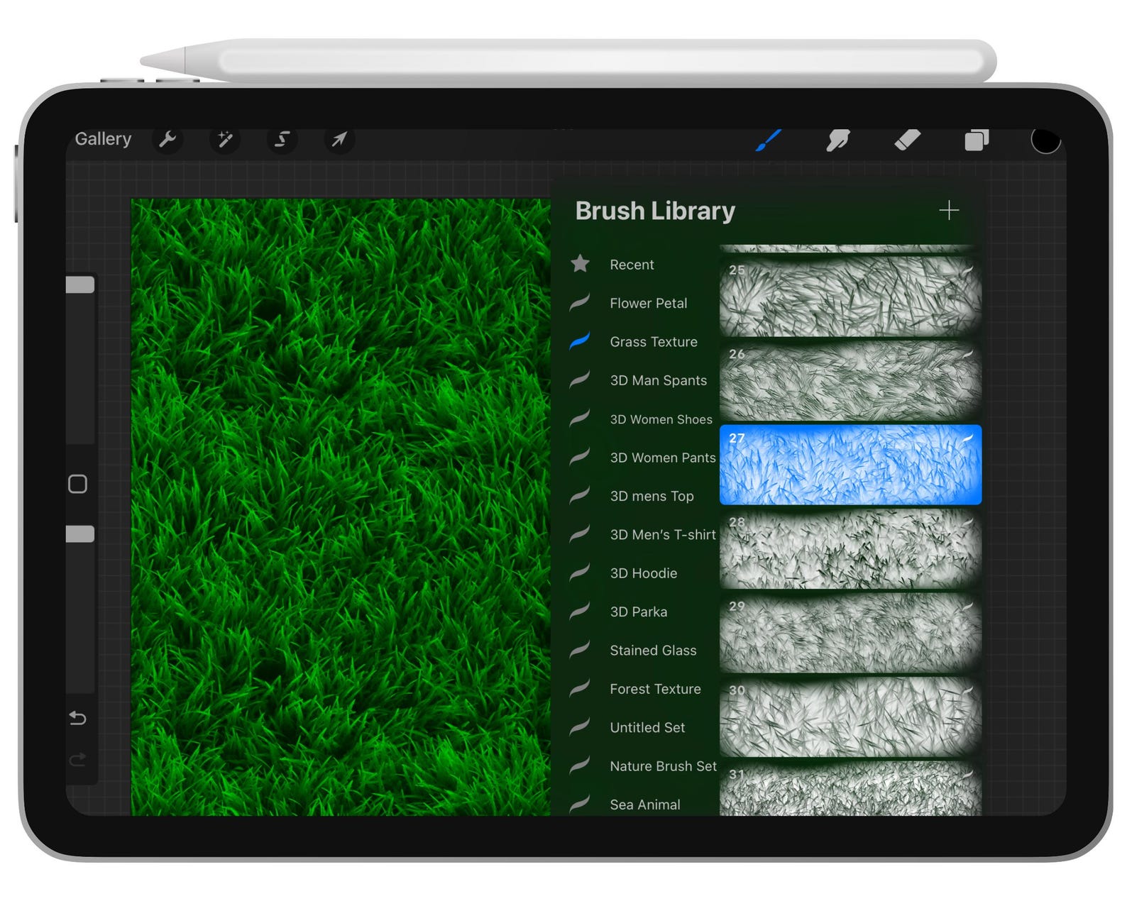 100 Procreate Grass Texture Brushes (digital Download) - Etsy UK