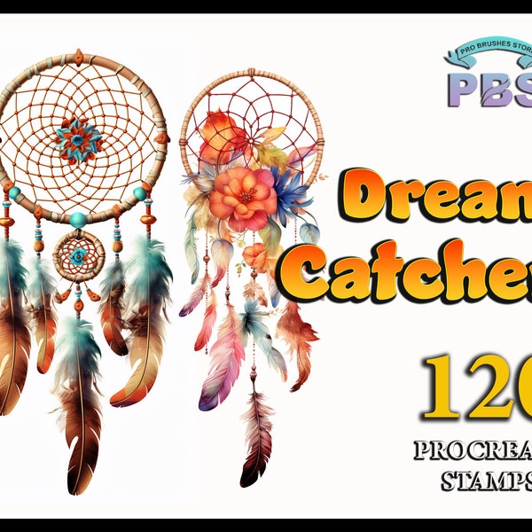 120 Procreate Dream Catcher Stempel, Traumfänger Stempel für Procreate, Sofortiger digitaler Download