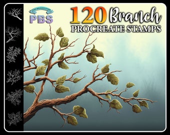 120 Branch Procreate Stamps: Plant Brush Set (Digital Download)