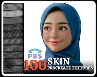 100 pennelli per la texture della pelle umana per Procreate (download digitale)