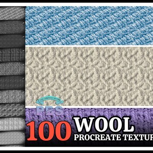 Pode incluir: Um conjunto de 100 texturas de lã para Procreate, com uma variedade de cores e padrões. As texturas são perfeitas para adicionar um toque realista à sua arte digital.