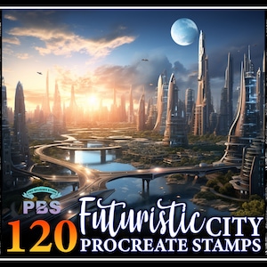 120 Selos de Procriar Cidade Futurista, Selos de Cidade Futurista para procriar, Selos de Procriar Construção de Cidade Fantasia