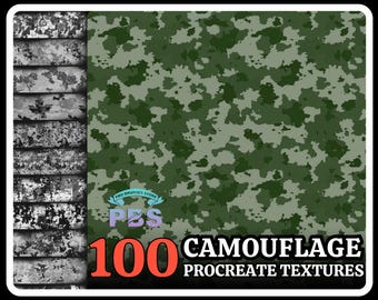 100 Procreate Camouflage Texture, Camouflage Texture For Procreate, Camouflage Texture Brushes, Camouflage Texture Procreate