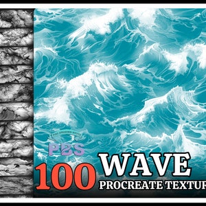 100 Procreate Waves Texture, Waves Texture For Procreate, Waves Texture Brushes, Waves Texture Procreate