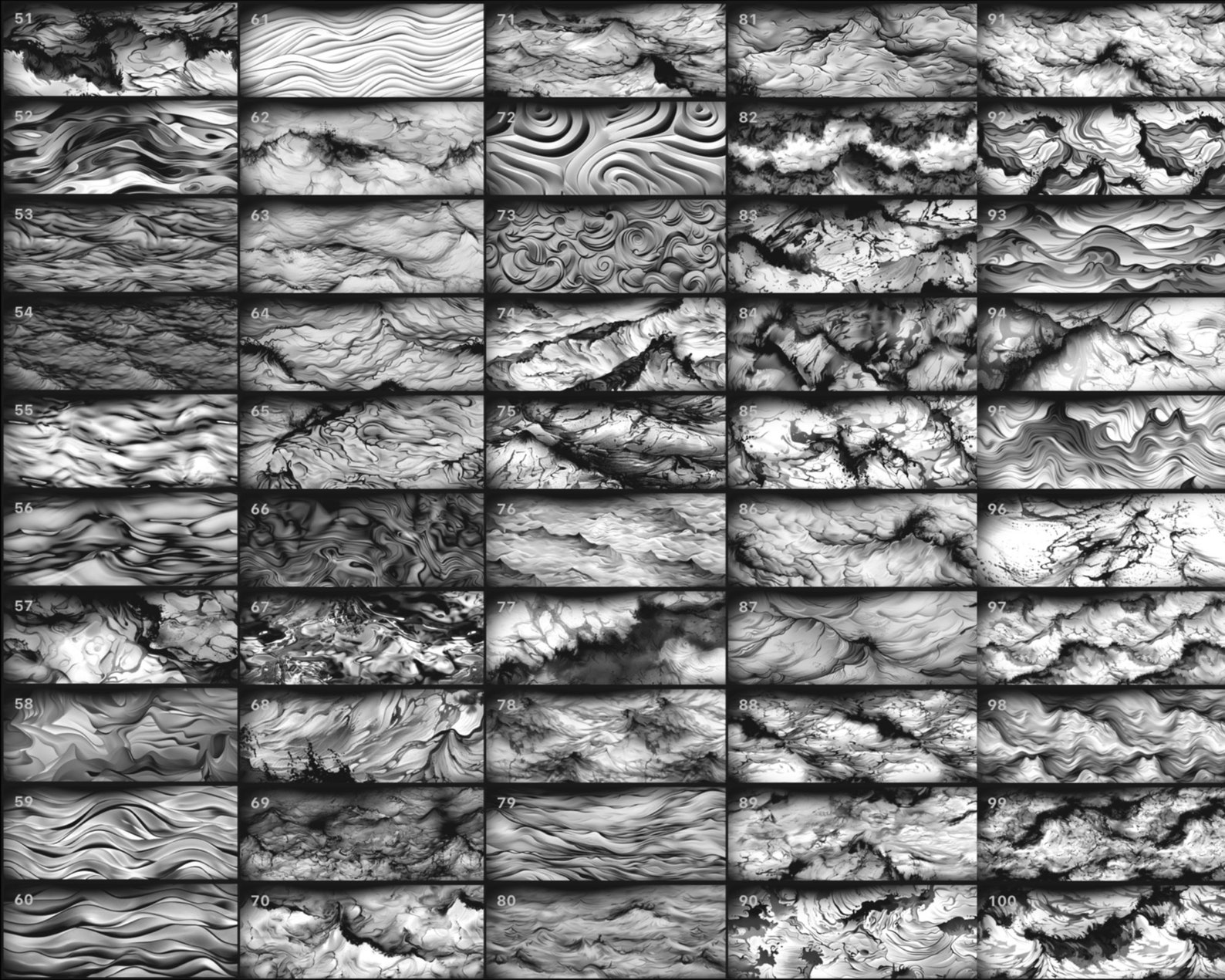 100 Procreate Waves Texture Brushes (digital Download) - Etsy