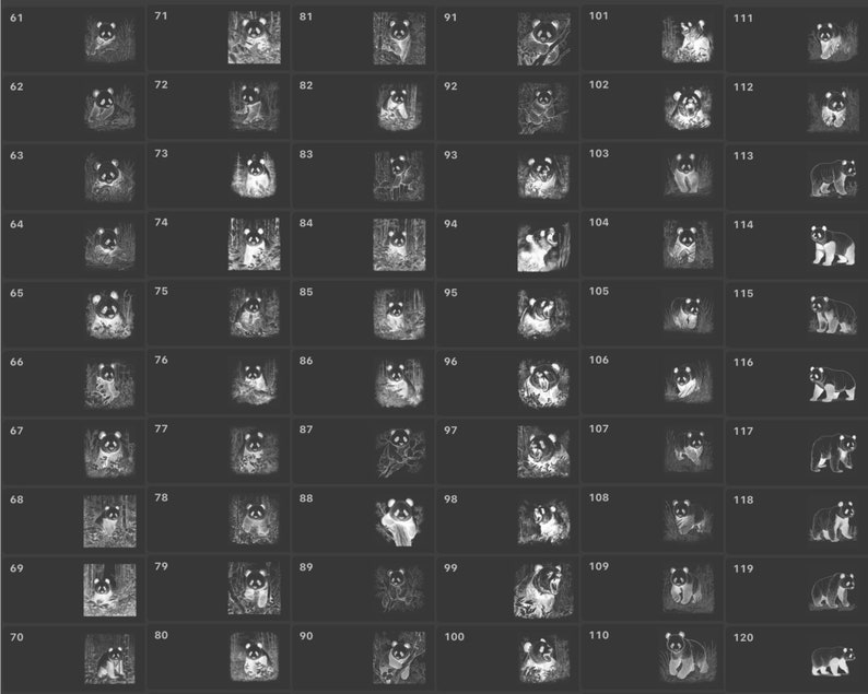 120 Procreate Panda Stamps, Panda Brush for Procreate, Cute Animal ...